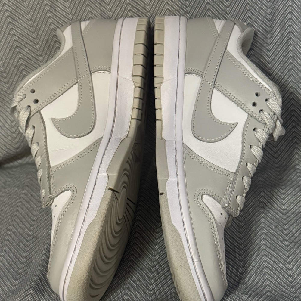 women’s Nike Dunk Low gray fog white size 7 sneakers